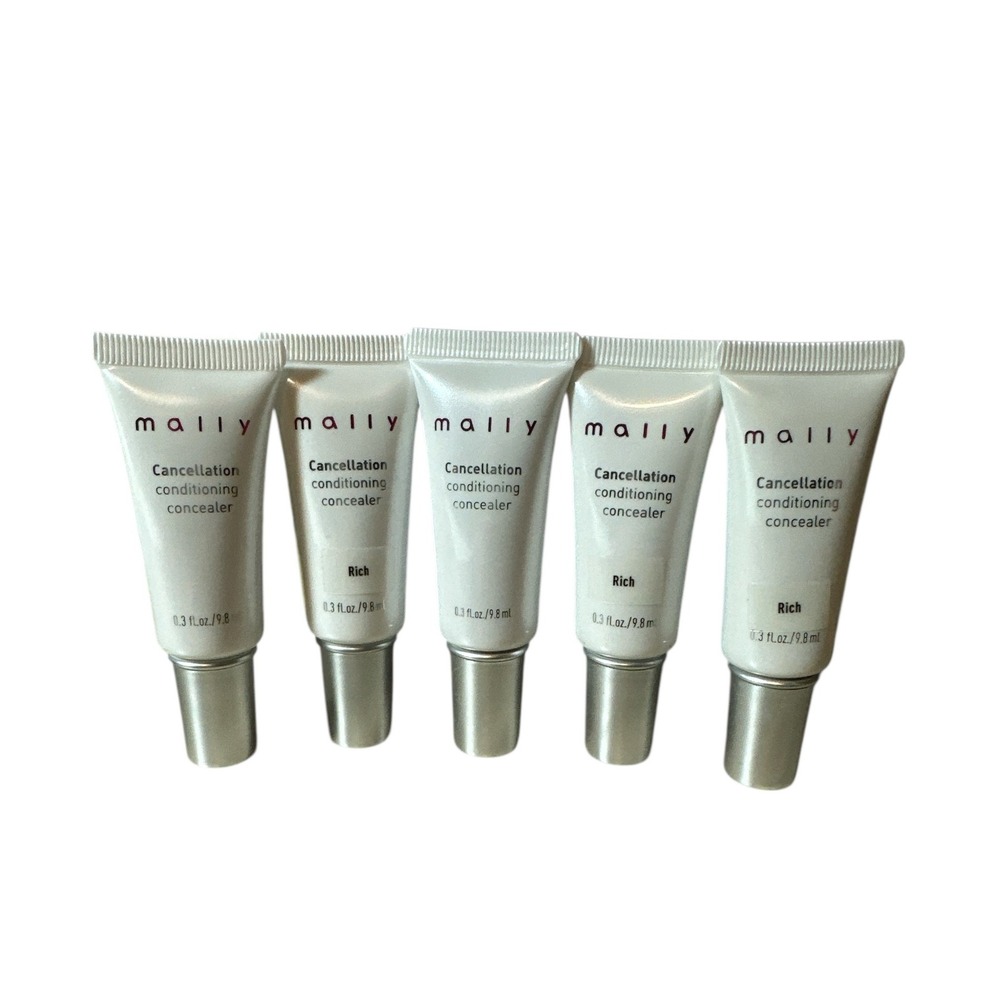 5 Pack Mally Cancellation Conditioning Face Concealer RICH 0.3 fl. oz Each - NEW